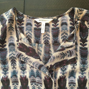 BCBGeneration Marbled/Feather, Hi-Lo Tunic